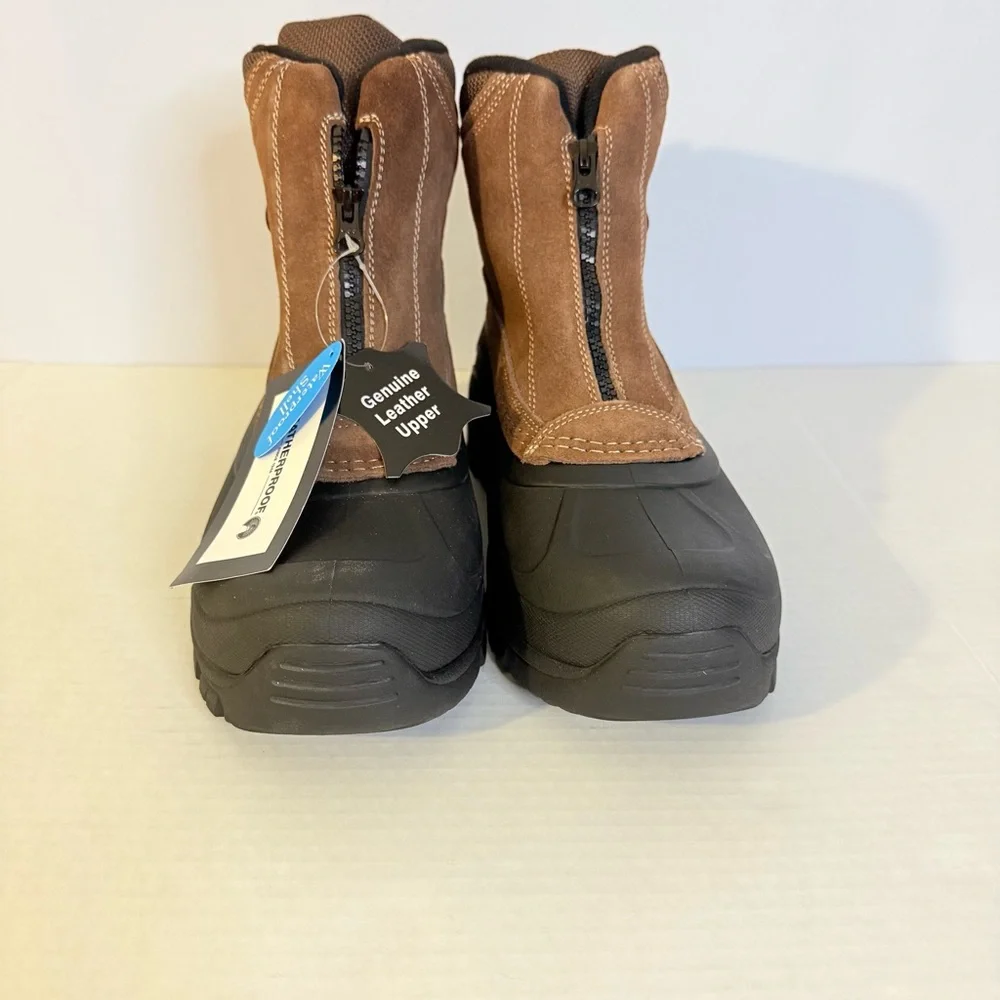 Men’s 9M Weatherproof Thinsulate Taupe Greg Waterproof Shell Suede Boots Winter